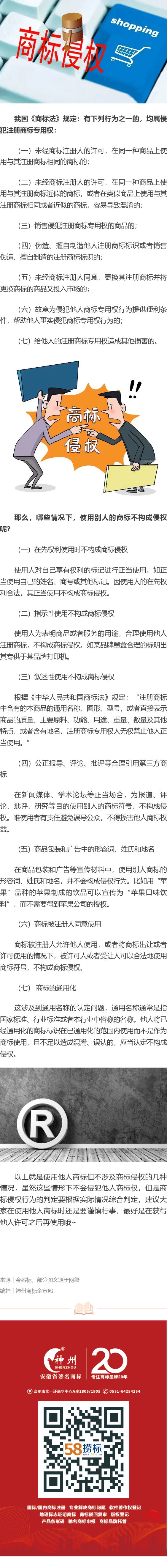 哪些情況下屬侵犯注冊商標專用權(quán)、哪些情況下使用了他人的注冊商標也不構(gòu)成侵權(quán)？
